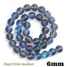 1串 6/8/10mm 彩虹極光石英珠，天然石間隔珠，磨砂啞光月光石，適用於珠寶製作手鍊項鍊耳環 - 磨砂閃光石 - 查看 18