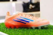 Adidas 男鞋女鞋 新款運動鞋比賽訓練實戰F50 ELITE 2G/3G AG足球鞋 - 橙色/藍色 - 查看 8