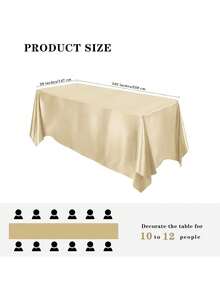 1PC Satin Tablecloth 102 X 58 Inch Overlay Satin Table Cover Rectangle Bright Silk Tablecloth Smooth Fabric Table Decoration For Wedding Banquet Party Events - Satin Tablecloth - View 13