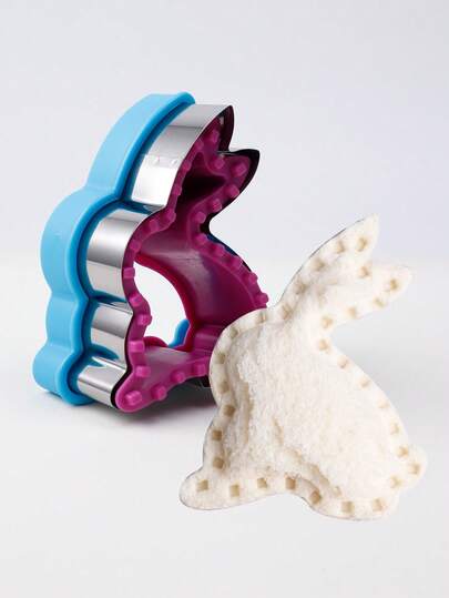 Khuôn cắt bánh mì hình thỏ bằng thép không gỉ, có tay cầm bảo vệ bằng nhựa PP, khuôn nướng bánh Phục Sinh, khuôn bánh in hình thỏ, dụng cụ cắt bánh mì dễ thương, dụng cụ dập nổi bánh mì sandwich, thích hợp cho việc tự làm bánh cùng bố mẹ, phù hợp cho bữa sáng, tiệc trà chiều, tiệc lễ hội - có thể dùng để cắt bánh mì sandwich, dập nổi, nướng bánh ngọt và bánh quy.