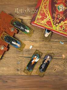 1 pieza Marcapáginas de metal con personajes de Harry Potter, Harry, Ron, Hermione, Luna, Malfoy, marcapáginas huecos vintage con cadena, regalo de papelería adecuado para clubes de lectura, cumpleaños, vacaciones, escritores, amantes de los libros, fans de Harry Potter, regalo de graduación [Autorizado oficialmente] - Multicolor - Ver 4