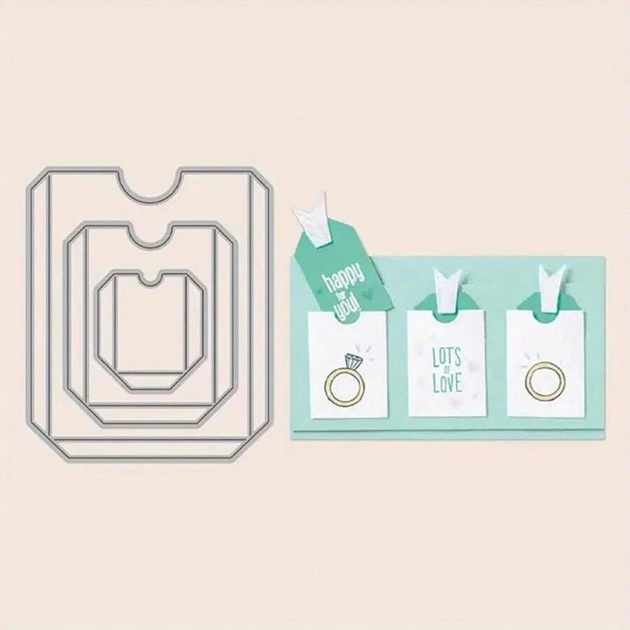 Metal Cutting Dies, Suitable For DIY Scrapbooking, Paper Card Making, Crafts Decoration - Fantasy Theme Die Cuts, Silver Gray Finish - LG25-7895 - View 1
