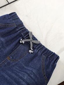 Bộ 3 quần short denim mùa hè cho bé trai, quần Bermuda mỏng mềm mại thoải mái, trang phục quần jean cho trẻ nhỏ. - Nhiều màu - Xem 5