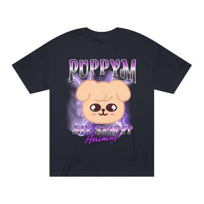 PuppyM Spirit Animal T-Shirt, Bootleg Style, Merchandise For Skzooo And Strayk Fans. Children's T-Shirt, 100% Cotton, Crew Neck, Short Sleeves, Classic Style, Concert T-Shirt, Graphic Print T-Shirt, Comfortable And Casual, Suitable For All Seasons, Party T-Shirt, Couple T-Shirt, Perfect Gift. No. 252
