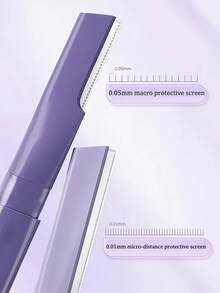 3件套双头眉毛修剪器,带保护盖,新款眉毛修剪器,轮廓修剪器,女士眉毛修剪器,旅行装备,身体修剪器和面部毛发剃除器套装,便携式男女通用脱毛器 - 多款 - 查看 7