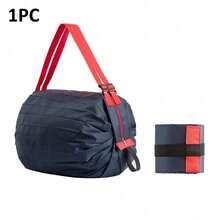 Foldable Reusable Grocery Shopping Bag With Large Capacity And Sturdy Shoulder Strap For Everyday Grocery Runs, Travel, Market Trips, Foldaway Tote For Quick Storage, Durable Lightweight Carryall With Wide Opening, Convenient Handles, Multi Pocket Design, Ideal For Spring And Summer Shopping Spree - Multicolor - View 15