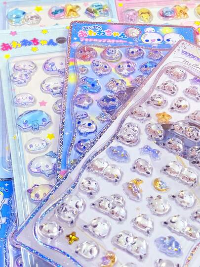 Children's Handicraft - Interactive Stickers, Vintage Teardrop 3D Crystal Stickers, Cute Glitter Raindrop Crystal Gel DIY Decorative Stickers Seal, Candy Drop Stickers, Sticker Book