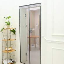 Cửa lưới từ tính, tự động đóng để ngăn muỗi và côn trùng. - Lưới màu xám Viền màu xám - Xem 7
