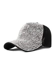 1顶女士可调节水钻棒球帽，时尚百搭尖顶帽，情侣款 - 棒球帽 - 查看 15