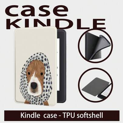 Headband Puppy Protective Case For 7/6.8/6 Inch Kindle Paperwhite (12th/11th/10th/7th/6th/5th Generation - 2024) | Kindle E-Reader Colorsoft Signature Edition Accessories, Cute Minimalist Protective Cover, Lightweight Cover | Thin Protective Case, Suitable As A Gift For Colleagues And Friends