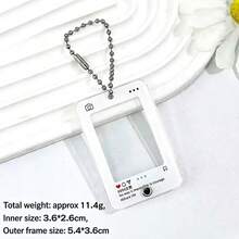 Móc khóa khung ảnh trong suốt kiểu INS, mặt dây chuyền acrylic có tính thẩm mỹ cao, thiết kế hộp thoại, giá đỡ thẻ mini ảnh người nổi tiếng. - Móc khóa khung ảnh - Xem 13