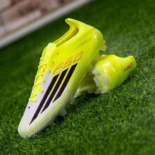 Adidas Giày bóng đá F50 mới, giày tập luyện và thi đấu cao cấp AG đinh ngắn mới. - Trắng/Xanh lá cây - Xem 4