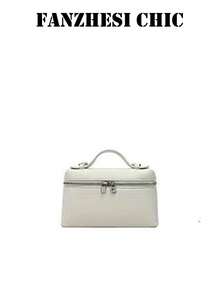 Esta bolsa de tote de color blido presenta un diseño con cremallera ligero y portátil. Su diseño elegante y versátil la hace perfecta para el transporte diario, los viajes y las compras. - Blanco - Ver 3