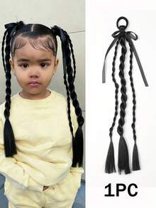 1 chiếc dây buộc tóc đuôi ngựa xoắn cho trẻ em, chịu được nhiệt độ cao, kiểu dáng thời trang cho bé gái. - Nhiều màu - Xem 12