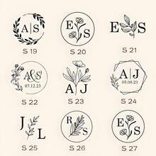 200PCS/Set, Custom Self-Adhesive Wedding Wax Seal Stickers – Personalized Initial Wax Seal Stickers For Invitations, Wedding, Envelopes - Round - View 5