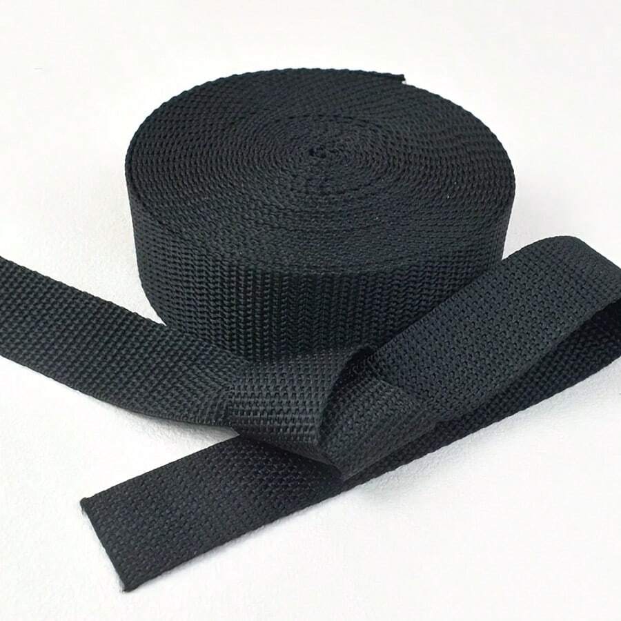 Dây đai nylon màu đen dài 10m/393,7 inch, dây đai nylon chịu lực cao dùng để buộc, làm đồ thủ công DIY, sửa chữa, cố định. - A - Xem 1