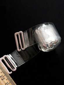 1 对加宽透明磨砂隐形文胸肩带，可调节透明肩带，带防滑配件 - 多色 - 查看 3