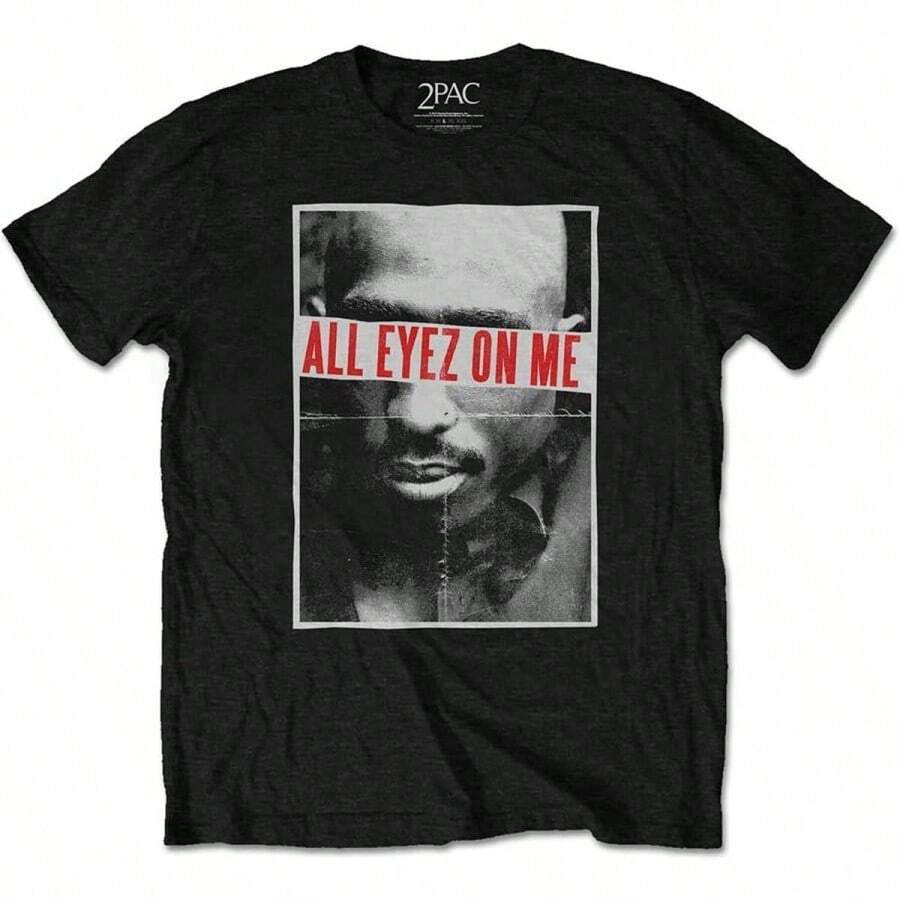 All Eyez On Me Rap Death Row Official Tee T-Shirt Mens Unisex - Black - View 1