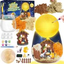 Set De Artesanía Con Recipientes De VidrioKit de Contenedor Transparente Iluminado Niños Pinta Tu Propia Lámpara Set De Juguetes DIY Luz Nocturna Regalo De Cumpleaños Y Navidad Para Niños. Jesús - Multicolor - Ver 1
