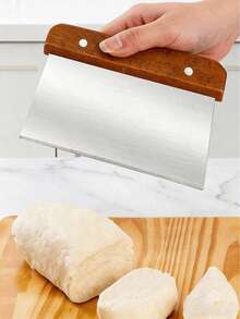 1件装不锈钢面团刮刀、糕点切割器和抹刀，适用于烘焙和烹饪，厨房工具 - 彩色 - 查看 3