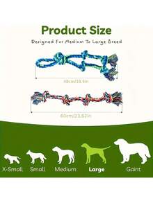 Heavy Duty Chew Rope Toy For Large Dogs, Durable Pet Chewing Toy, Tug Of War Rope, Suitable For Dental Cleaning Of Large And Medium Dogs, Powerful Chewing, Daily Companion, Pet Dog Rope Toy, Bite-Resistant, Teeth Cleaning, Interactive Training, Rope Toy, Medium And Large Dogs, Entertaining, Pet Toy - Multicolor - View 4