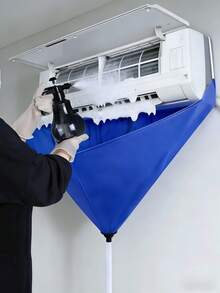 4pcs/Set Blue Air Conditioner Cleaning Cover, Reusable AC Cleaning Water Bag, Suitable For Wall-Mounted AC, Essential For School, Office And Home Cleaning, Air Conditioner, Cleaning, AC Cover, Appliance Cover - Air Conditioner Cleaning Kit - View 2