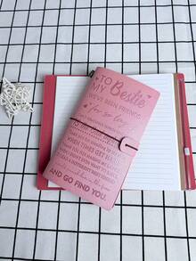 1pc Pink Cute Notebook, Travel Journal, Diary, Best Friend Gift, Lovely Notebook - Notebook - View 8