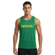 Brazil World Cup 2026 Sports Tank Top - Lightweight And Comfortable For Gym, Training, Weightlifting And Running - Green - View 6