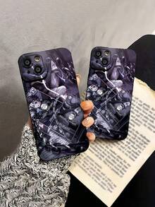 Personajes de  con temática oscura.funda de teléfono Fundas compatibles con ,Apple,VIVO,OPPO,,, y Honor.Fabricadas en silicona TPU,ofrecen protección contra golpes y caídas. - Negro - Ver 5