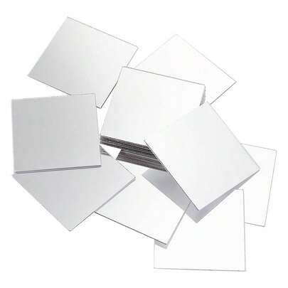 50 قطعة/علبة مرآة صغيرة، مرآة مربعة أكريليك بحجم 2 بوصة، بطبقة لاصقة، بلاط موزاييك مرآة مربعة صغيرة، بلاط مرآة للأشغال اليدوية، ديكور المنزل والجدران والطاولات والمطبخ والحمام