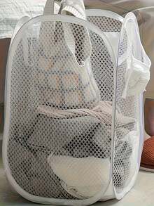 1 pieza Cesta de lavandería plegable, Cesta de lavandería de gran capacidad, Cesta de almacenamiento para el baño, Cesta de lavandería para el dormitorio - Multicolor - Ver 9