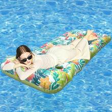 1个充气叶子火烈鸟漂浮躺椅，PVC材质中空水上漂浮椅，适合夏季沙滩、泳池派对和水上娱乐活动 - 洞洞樹葉火烈鳥浮排 - 查看 2