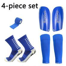 4pcs/Set Adult Thick Non-Slip Football Socks With Shin Guards - One Size Fits All Adults - View 8