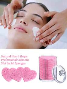100% Natural Compact Facial Cleansing Sponge, Suitable For Exfoliating, Makeup Removal And Face Washing, Ideal For Beauticians - Pink - View 7