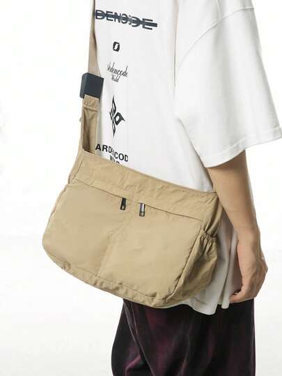 1 pieza Nuevo bolso deportivo casual versátil y ligero, bolso bandolera tipo dumpling de gran capacidad con diseño unisex para la escuela/trabajo