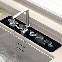 1pc, Sink Faucet Suction Pad, Drainage Pad, Kitchen, Bathroom Sink, Countertop, Drainage Pad, Diatomite Washbasin, And Cuttable Quick-Drying Pad. - Multicolor - View 6