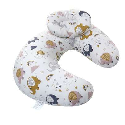 U-Shaped Nursing Pillow, Baby Sitting Support Cushion, Maternity Pillow - Dreamy Elephant