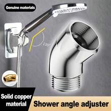 1pc Shower Head Elbow Adapter, Adjustable Shower Arm Extension For Handheld To Overhead Shower Conversion, Stainless Steel Swivel Connector, Easy Installation For Shower Head Upgrade - Multicolor - View 11