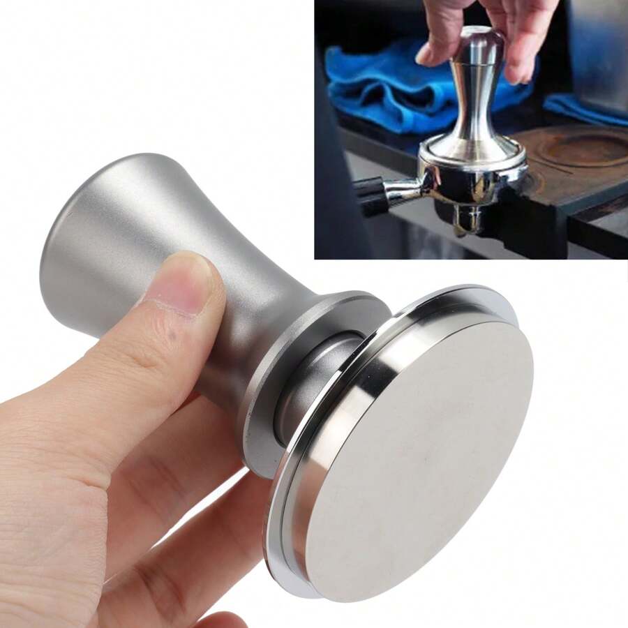 Prensa para café molido, martillo de acero inoxidable, presión constante, accesorios para café, color plata, 58 mm - Plateado - Ver 1