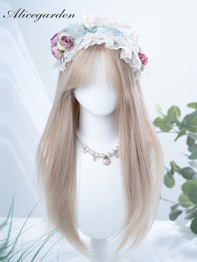 alicegarden Tóc giả tổng hợp dài 28 inch với kiểu dáng thẳng tự nhiên, màu vàng óng ánh tuyệt đẹp. Được làm từ sợi chịu nhiệt để đảm bảo độ bền. Bộ tóc giả này hoàn hảo cho sử dụng hàng ngày, mang lại vẻ ngoài tự nhiên và chân thực. (Không bao gồm phụ kiện)