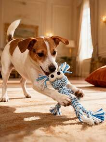 宠物玩具汗布趣味玩具咀嚼绳益智互动训练伴侣 - 彩色 - 查看 4