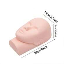 Pro Training Mannequin Flat Head Practice Make Up Eye Lashes Eyelash Extensions,Practice Training Head Manikin Cosmetology Mannequin Doll Face Head - Apricot - View 5