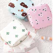 1/3pcs Cute Cartoon Women Sanitary Pad Storage Bag, Portable Travel Pouch - Multicolor - View 10