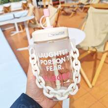1 bình nước dung tích lớn 550ml, chống vỡ và bền, màu macaron, có ống hút, bình nước nhựa di động, thích hợp cho văn phòng, thể thao, nhà cửa, công việc ngoài trời, du lịch và cấp nước. - Nhiều màu - Xem 11