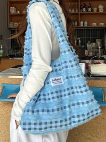 百搭时尚清新甜美通勤单肩包 - 薄荷藍 - 查看 3