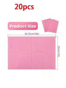 20片/30片装一次性牙科围兜 - 一次性清洁垫、牙科纹身围兜、粉色纸巾、纹身台布、牙科垫、纸质床单、睫毛用品 - 查看 9