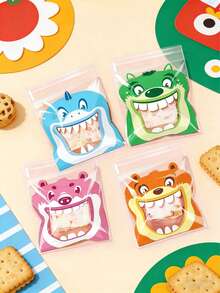 4-In-1 Cartoon Self-Adhesive Baking Packaging Bags, Suitable For Snowflake Crackers, Candies, Mooncakes, Wedding Party Favors - Big Mouth - View 5