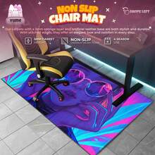 Neon Aesthetic Gaming Mouse Pad, Vaporwave Desk Mat, Cyberpunk Art Mousepad, Cool Gamer Gift For Desk Setup - Đen - Xem 7