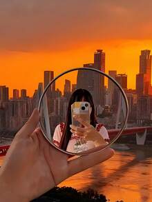 Aksesori Wajib untuk Fotografi Perjalanan, Cermin Cembung Mini Bulat Portabel untuk Selfie di Luar Ruangan & Pemotretan Check-In Perjalanan, Tersedia Dua Ukuran Opsional, Permukaan Cembung Sudut Lebar untuk Pengambilan Gambar Pemandangan Penuh, Aksesori Portabel Ringan dan Ringkas, Crys - MultiWarna - View 4