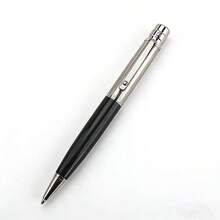 Premium Metal Black & Silver Business Office Ballpoint Pen, Gift Stationery For Men & Women - 3010 Black With Silver Clip - View 5